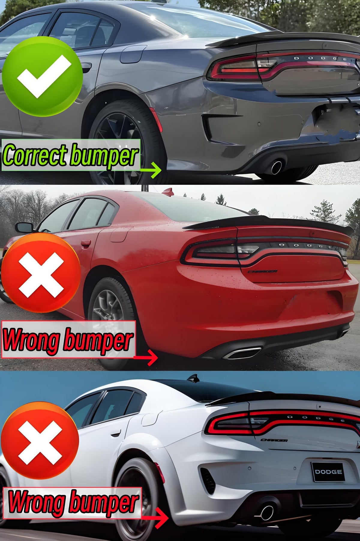 NEESPOC diffuser installed on Charger rear showing sportier appearance benefit
