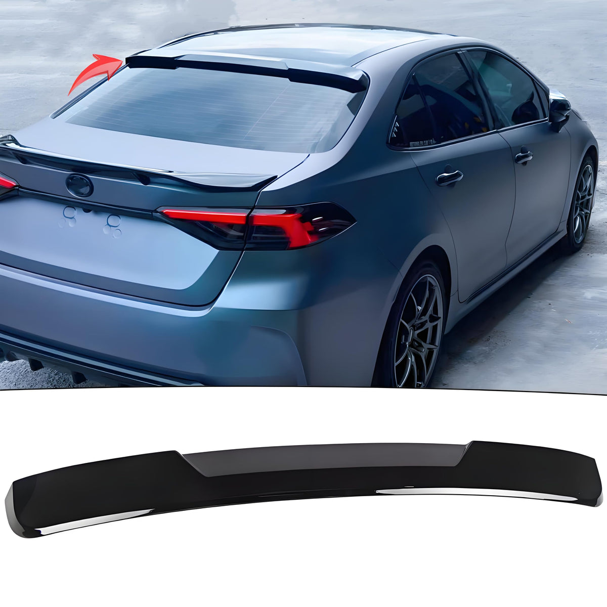 NEESPOC front profile view showing sleek glossy black lip and enhanced rear look