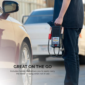 NEIKO 40510A attached to a car battery demonstrating on-vehicle testing