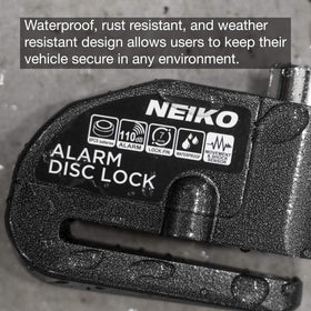 NEIKO lock water-resistant surface detail showing weatherproof durability