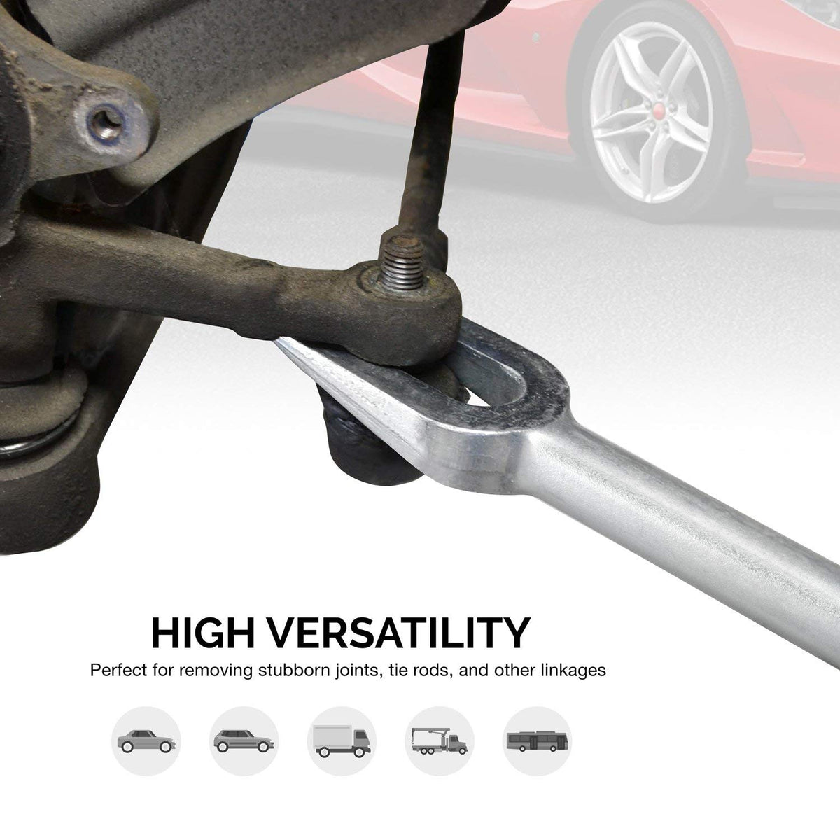 NEIKO knurled handle detail for improved grip and control when striking