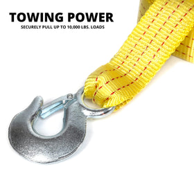 NEIKO strap laid beside a tape measure showing 20-foot length for reach
