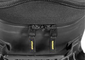 Nelson-Rigg closeup of electronically heat‑welded seams offering waterproof protection