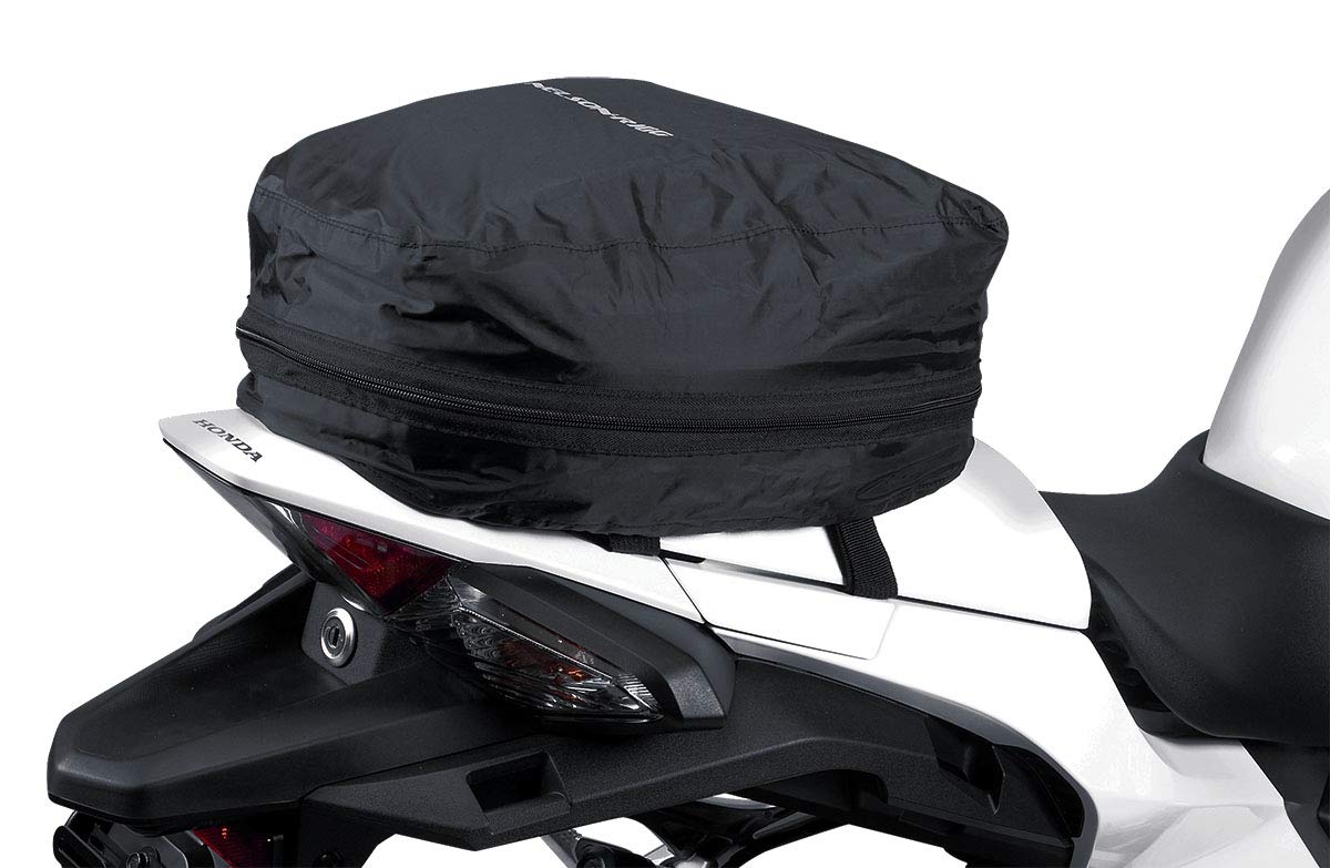 Nelson-Rigg Commuter Lite with 100% waterproof rain cover deployed for wet-weather protection