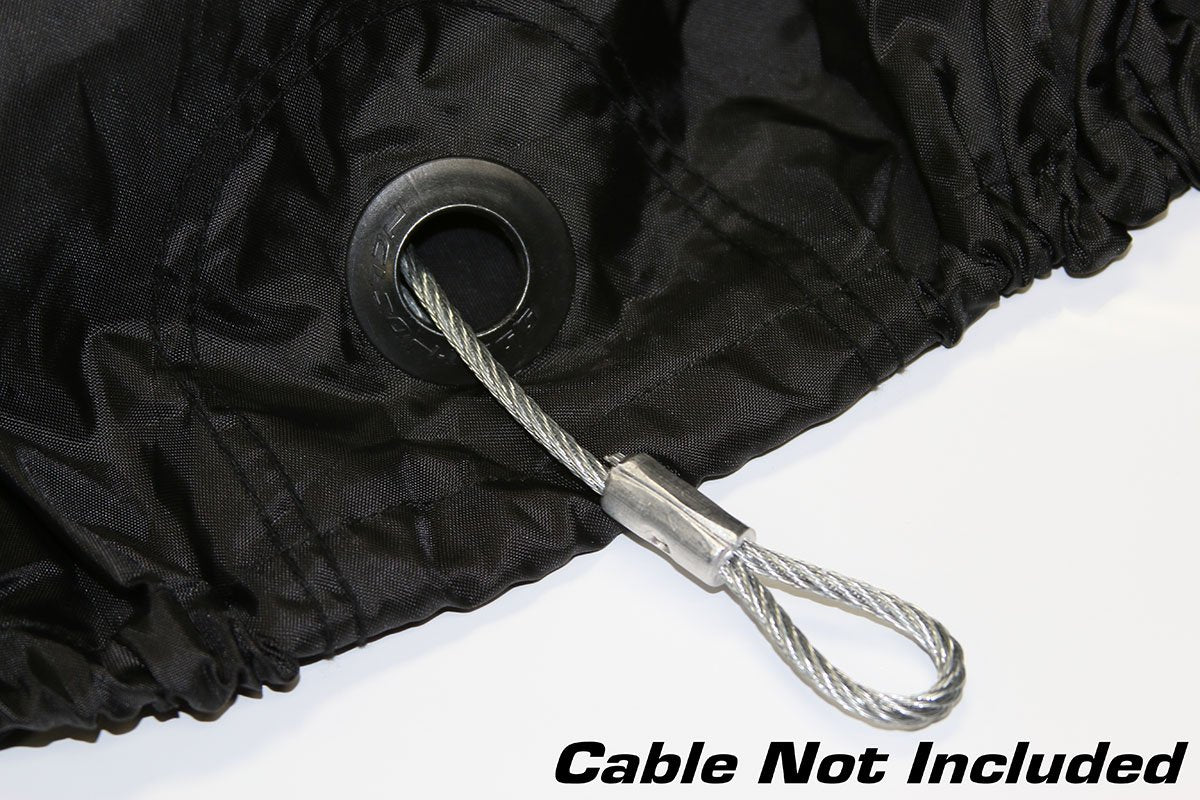 Nelson-Rigg heat-taped seams close-up preventing water entry