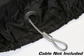 Nelson-Rigg heat-taped seams close-up preventing water entry