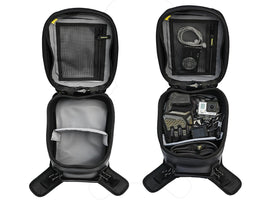 Nelson-Rigg mounted on adventure bike showcasing weatherproof use in outdoor terrain