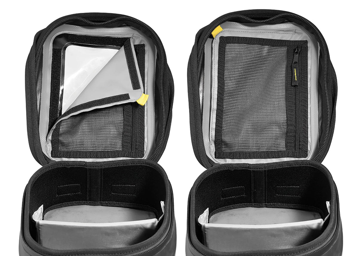 Nelson-Rigg rubberized carry handle for comfortable transport off the bike