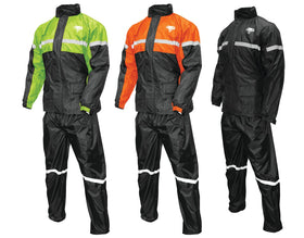 Nelson-Rigg front view hi-vis yellow jacket shows waterproof protection