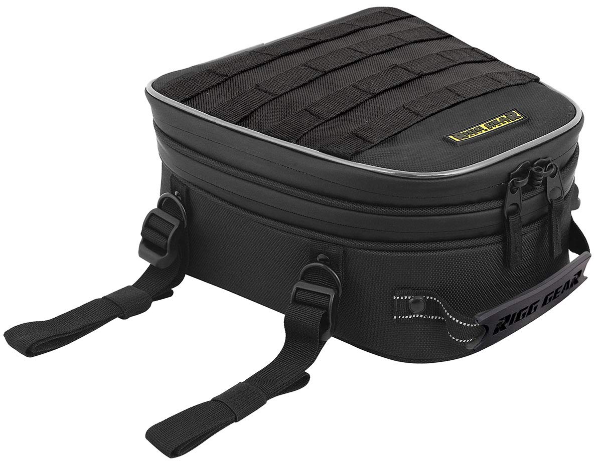 Nelson-Rigg front view of tail bag showing compact profile and secure finish