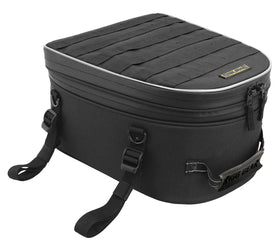 Nelson-Rigg front view of tail bag showing pack shape and visibility
