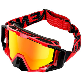 NENKI front view red lens showing clear optics and protection benefit