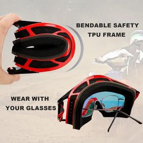 NENKI goggles mounted on helmet demonstrating secure fit benefit
