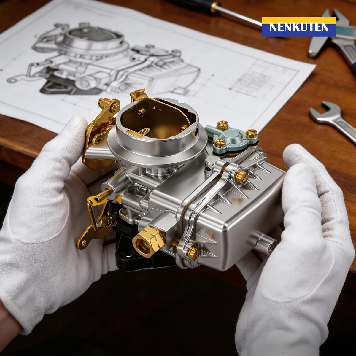 NENKUTEN side view of mounting bolt holes ensuring correct manifold alignment
