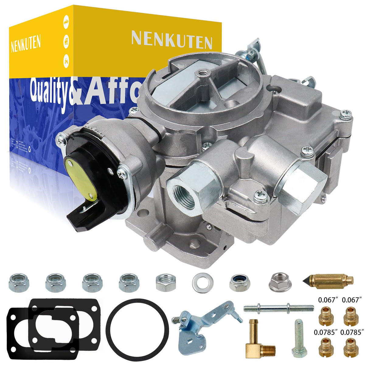 NENKUTEN linkage and gaskets kit laid out to speed installation and reduce parts hunting