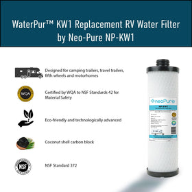 Neo-Pure coconut carbon block close-up highlighting fine media for better adsorption