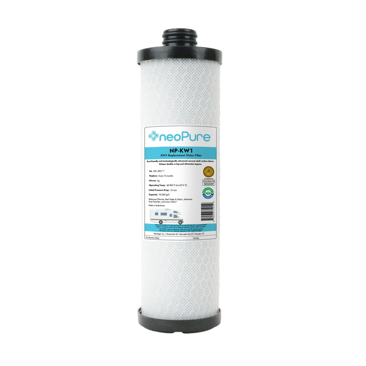 Neo-Pure dual o-rings detail showing secure seal to prevent bypass and leaks