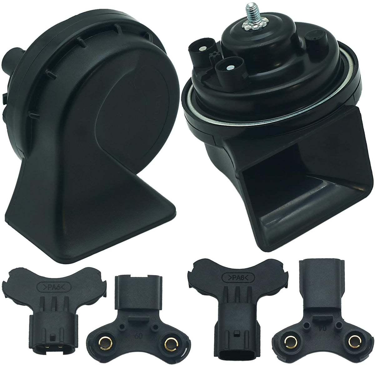 NEOGET front view horn set showing compact design and clear fit