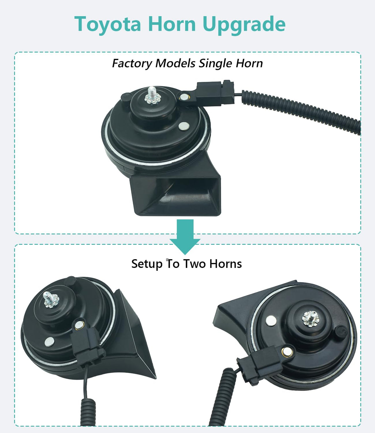 NEOGET high tone horn detail showing diaphragm and durable finish for reliable sound