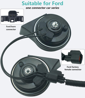 NEOGET horn installed in Ford engine bay demonstrating plug-and-play ease