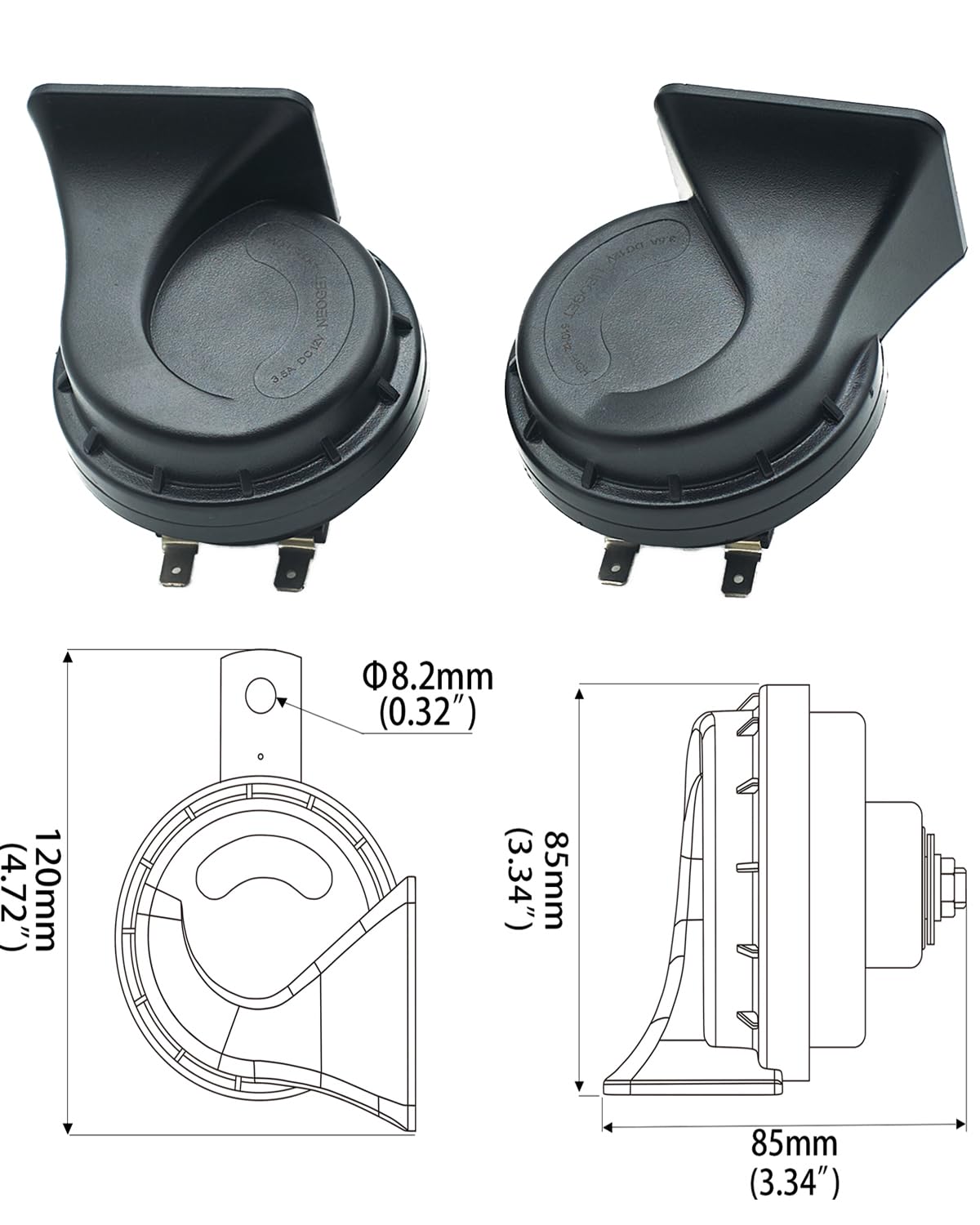 NEOGET horn installed on motorcycle showing compact fit and loud output