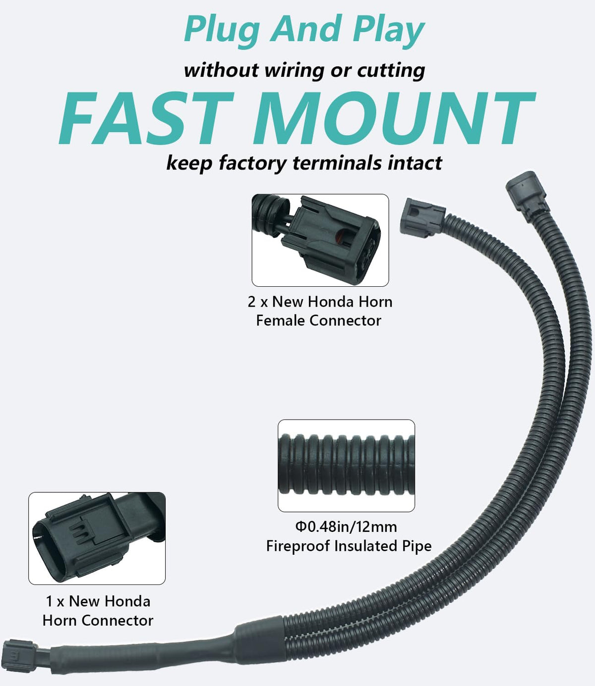 NEOGET wiring protection sleeve close-up, showing weather resistance and durability