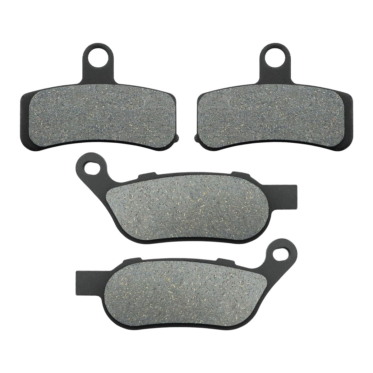 Neomech pads contacting rotor edge to illustrate rotor-friendly design and reduced wear