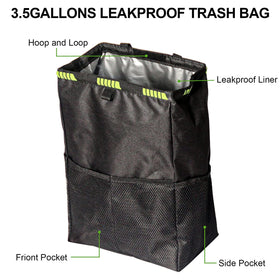 NetCan in use on backseat demonstrating easy trash disposal while driving