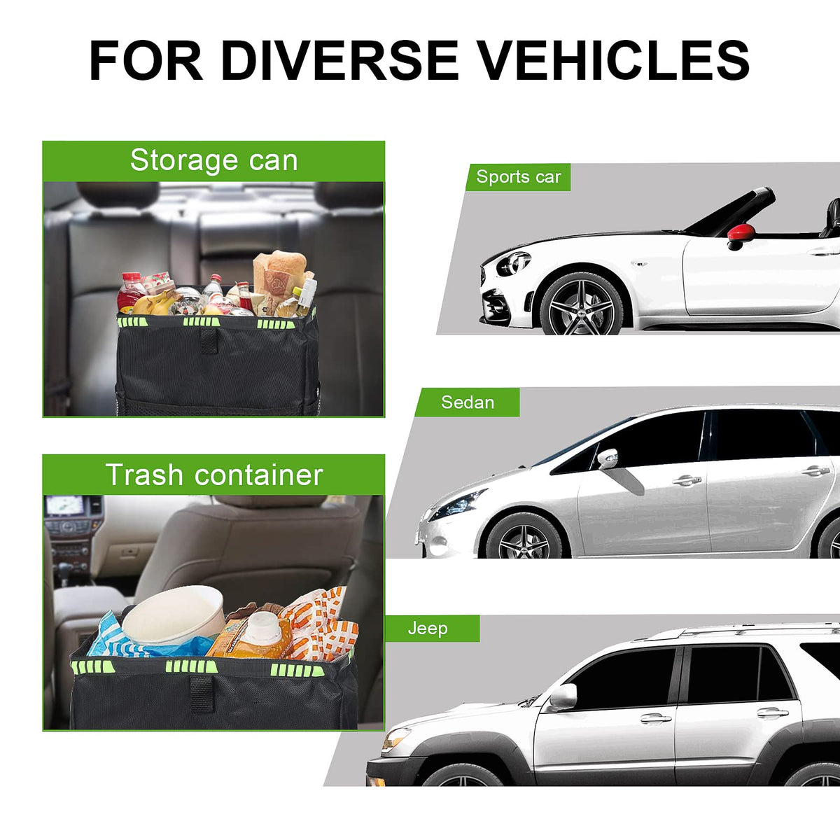 NetCan in trunk organizing supplies during a roadtrip for clutter-free travel