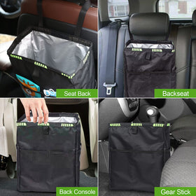 NetCan mesh pocket showing organized snacks and chargers for convenience