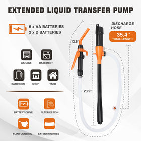 Neuradical pump in use refueling a portable generator for on-site convenience