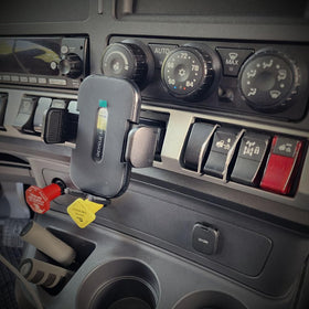 Never Inside silicone pad close-up protecting dash and reducing vibration