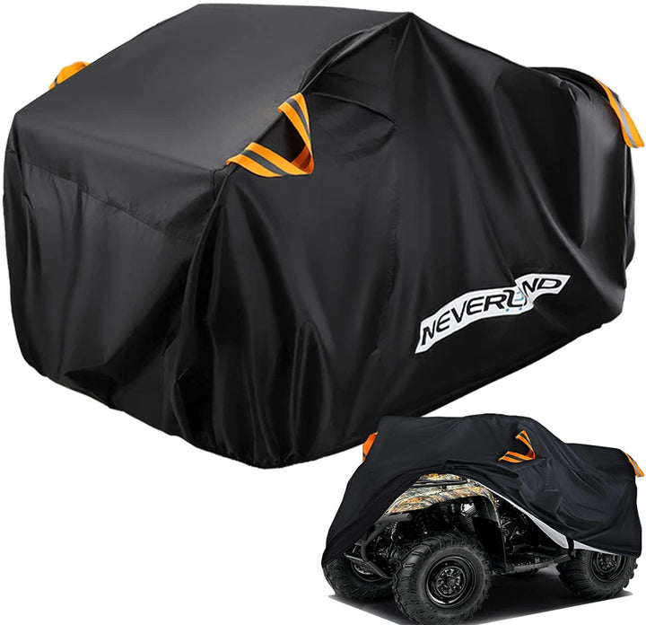 NEVERLAND front view on ATV showing full waterproof protection and easy install