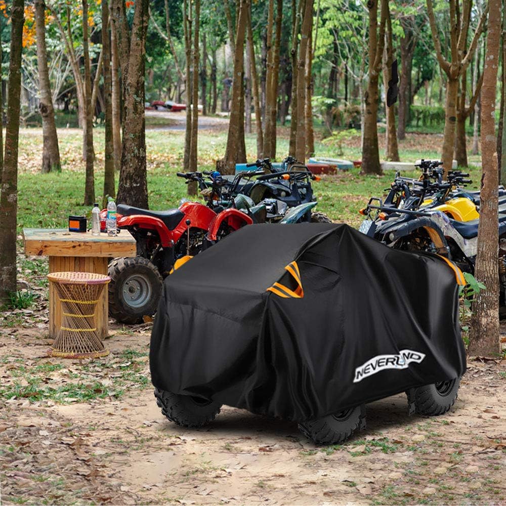 NEVERLAND cover fitted on ATV outdoors showing full coverage and protection