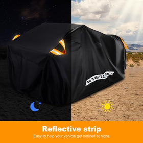 NEVERLAND reflective stripe glowing at night to improve parked ATV visibility