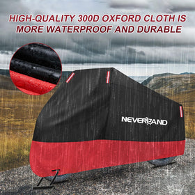 NEVERLAND covered motorcycle in rain demonstrating water resistance benefit