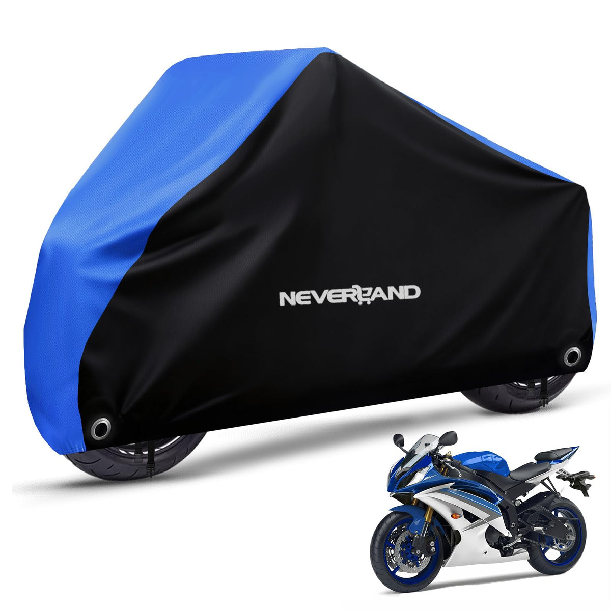 NEVERLAND cover front view showing full-fit protection and weather resistance