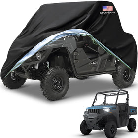 NEVERLAND front view cover fitted on UTV, shows full coverage and protection