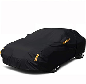 NEVERLAND front view of covered sedan showing full protection and fit
