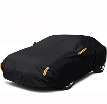 NEVERLAND front view of covered sedan showing full protection and fit