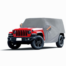 NEVERLAND front view on Jeep Wrangler showcasing snug fit and protection