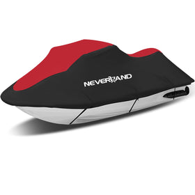 NEVERLAND front view of red jet ski cover showing full fit and protection