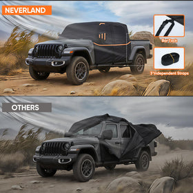 NEVERLAND buckle and strap securing cover against wind and storms
