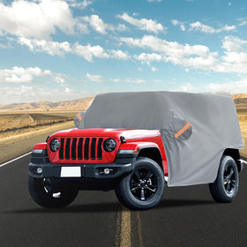 NEVERLAND lifestyle driveway shot showing protected Jeep and curb appeal
