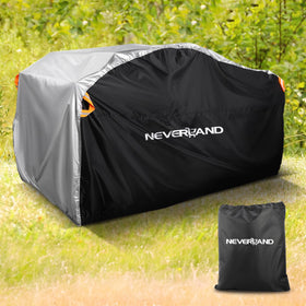 NEVERLAND covered ATV outdoors in snow demonstrating all-weather protection