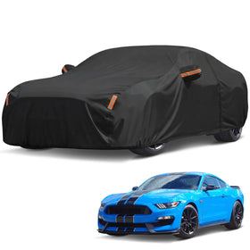 NEVERLAND Mustang outdoors under the cover illustrating all-weather protection