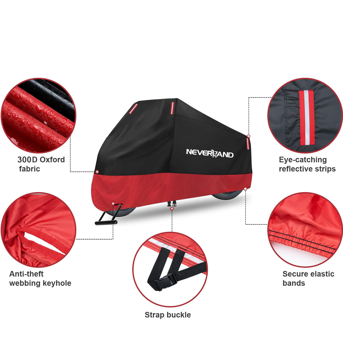 NEVERLAND reflective stripe detail improving nighttime visibility and safety