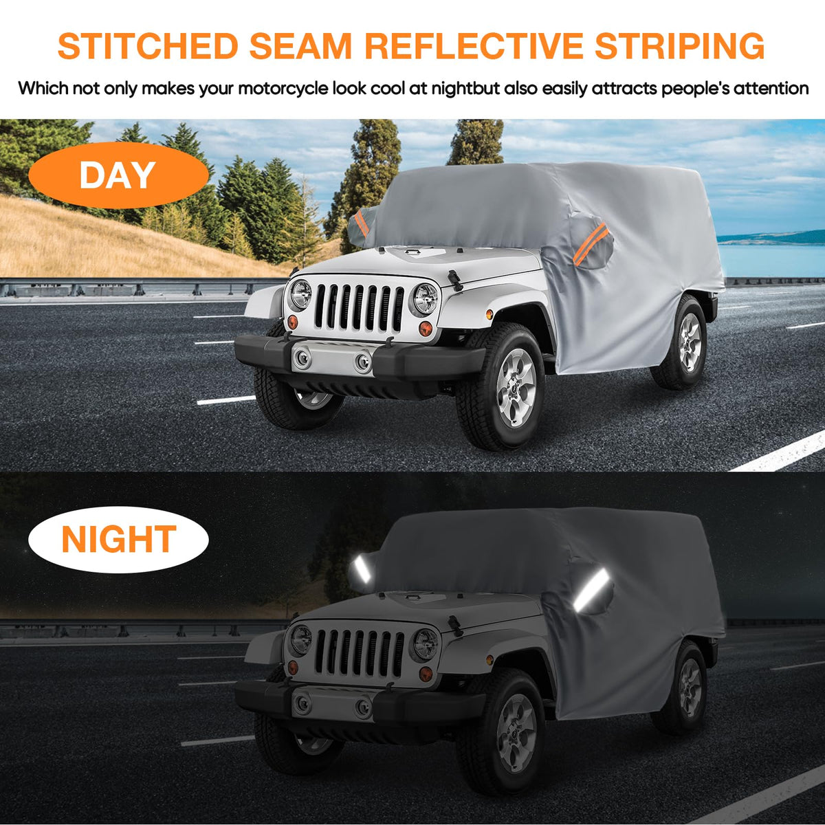 NEVERLAND side profile installed on Wrangler illustrating tailored coverage
