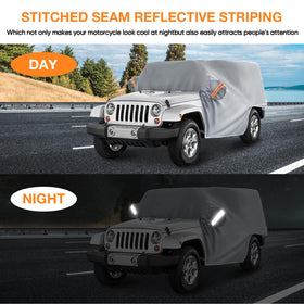 NEVERLAND side profile installed on Wrangler illustrating tailored coverage