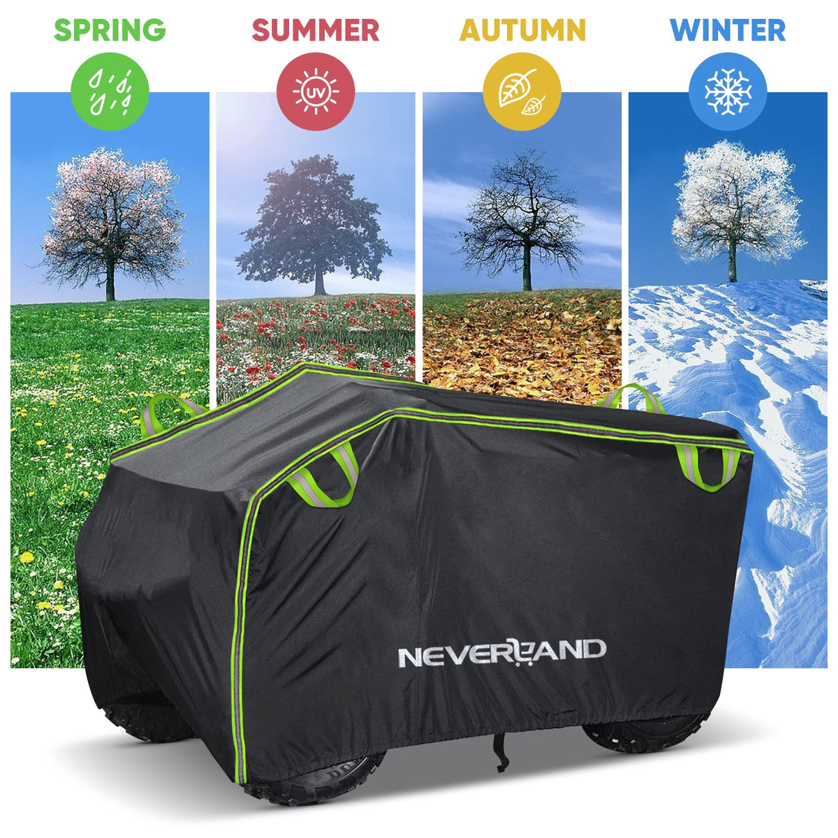 NEVERLAND packed storage bag with folded cover for compact transport